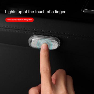 Dotykové světlo do interiéru auta, senzor dotyku prstu, čtecí lampička 5V, LED auto styling, noční světlo, mini USB nabíjení, 5barevné světlo do dveří auta