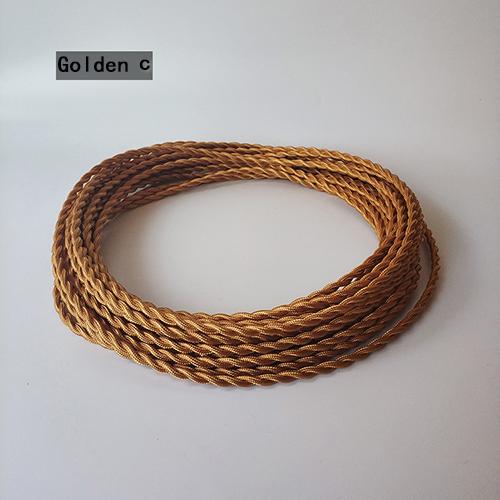 0,75 mm * 2-adriges elektrisches Kupferkabel, Vintage-Gewebekabel, gedrehtes Textilkabel, 2-adriges Textilkabel, Pendelleuchtenkabel, Edison-Beleuchtung