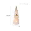LED Light-up Decor for Christmas, Mini Ceramic Snowman Santa Reindeer Ornament