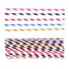 100PCS Disposable Drinking Rainbow Striped Environmental Protection NonToxic Paper Straws