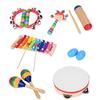 Instrumentos musicais para crianças 13 peças instrumentos de percussão de madeira para educação pré-escolar infantil