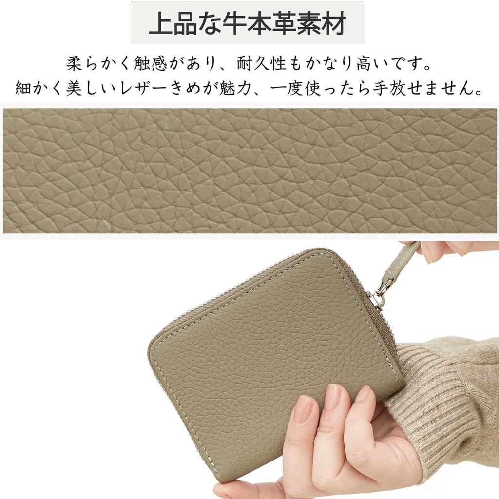 Wneedub Echte Leder Mini Geldbörse, Damen, Kompakt, Stilvoll, Ausweisetui, Kartenhalter, Münzfach, Kartenhalter, Einfach zu bedienen, Schlank, Großes Fassungsvermögen,