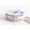 Flower Pattern Design Gift Packaging Ribbon Cute Flower Printed Satin  Christmas Party Supply