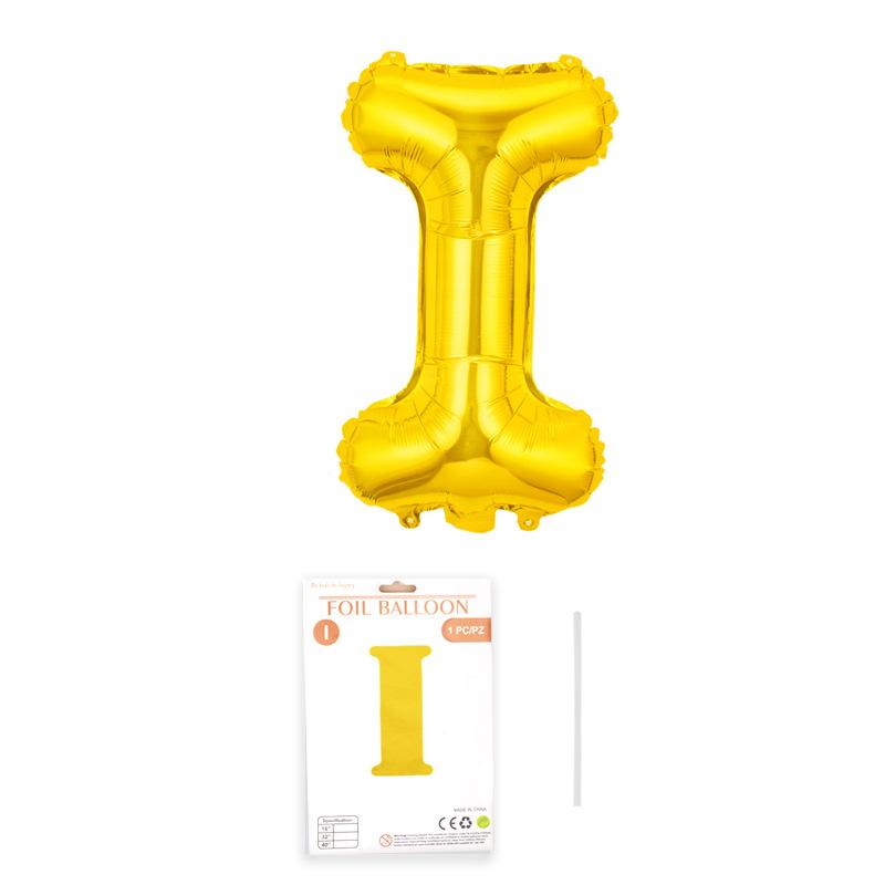 Independent Paper Card Packaging 16-Inch English Letter Aluminum Film Balloon Birthday Party Decoration Arrangement Aluminum Foil Balloon