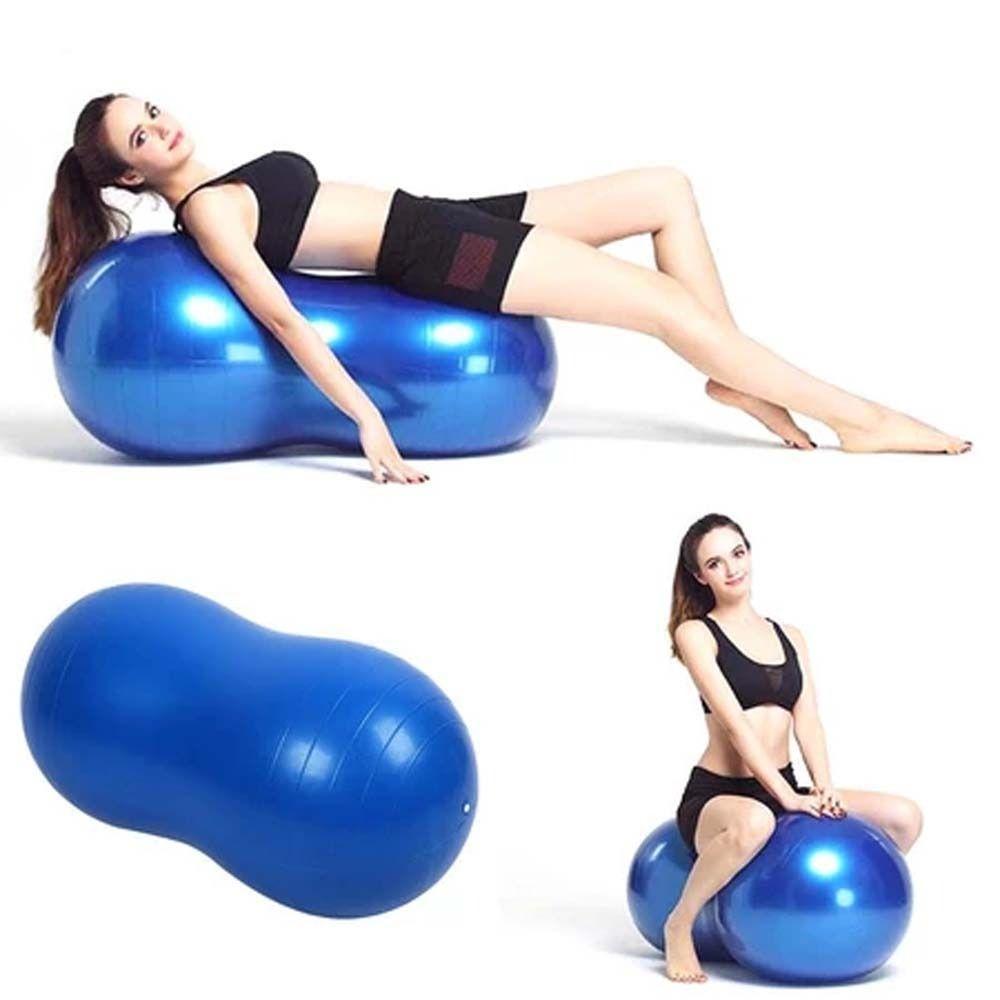 Anti-Burst Peanut Ball 45*90CM Yoga Fitness Ball Multi-Function Pilates Yoga Ball Adult Fitness