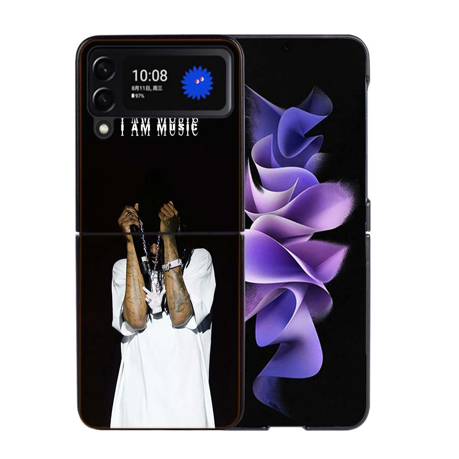 I AM MUSIC P-Playboi Carti Phone Case For Samsung Z Flip 7 6 5G Galaxy Z Flip4 Z Flip5 Z Flip3 Coque Black Hard PC Shell Protect