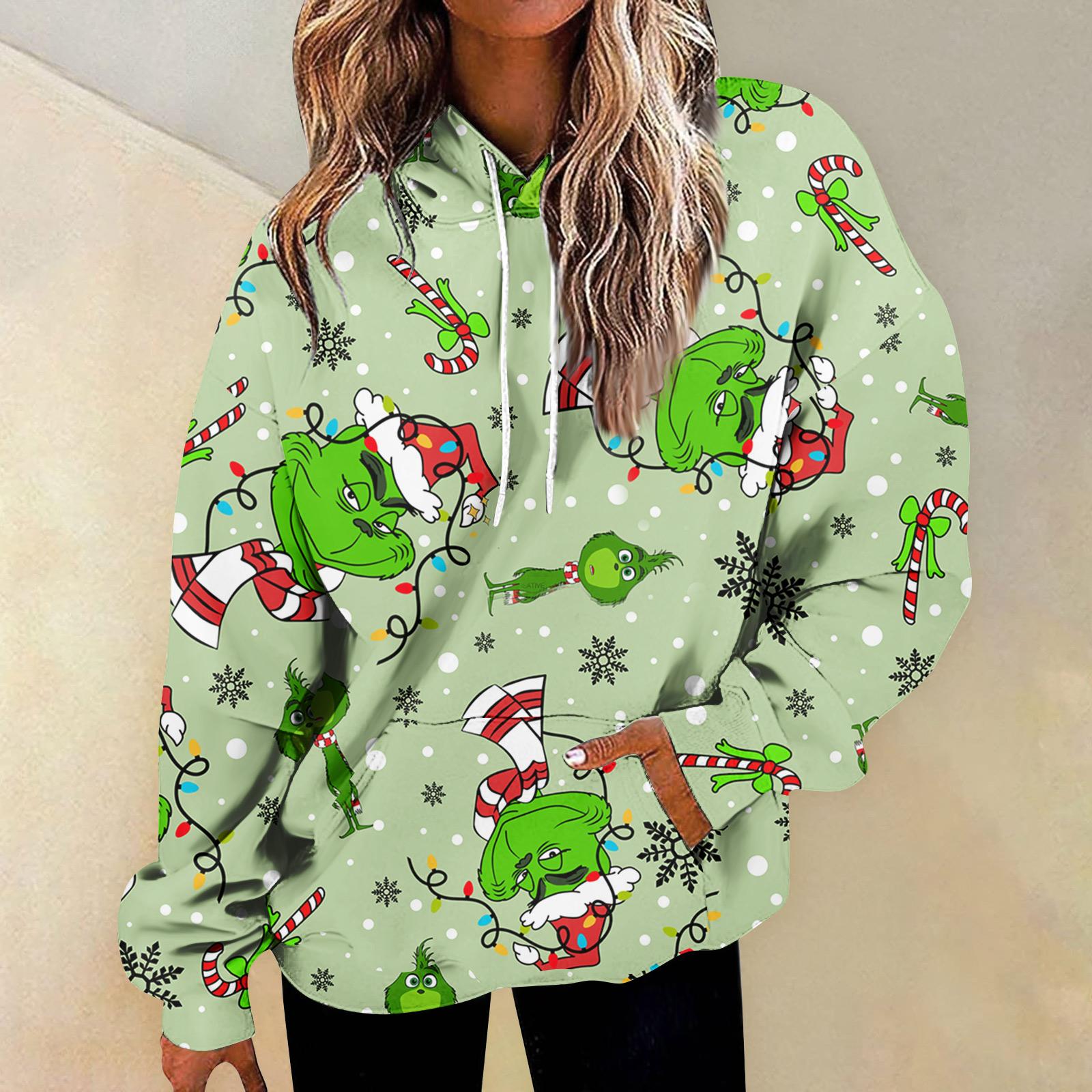 

Женская мода Повседневные Универсальные Повседневные толстовки с круглым вырезом Графика Повседневные с длинным рукавом Градиент Лоскутная верхняя одежда с принтом Толстовки M зелёный