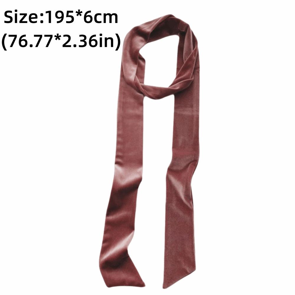 Classic Velvet Material Velvet Belt Solid Color Narrow Ribbon Scarf Long Hair Band Outfit Decoration