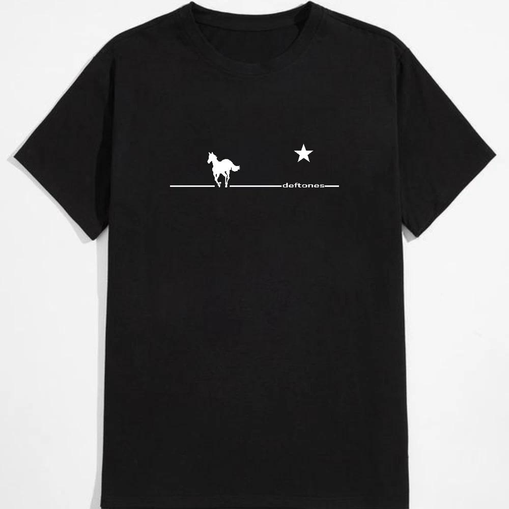 Deftones white pony band short sleeve tshirt unisex music tee S