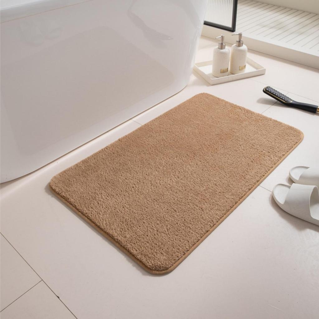 Tappetino da bagno con incisione in pile, tappetino antiscivolo per il bagno, tappetino per il pavimento laterale della vasca da bagno, zerbino per la porta della doccia, imbottitura in memory foam 3D