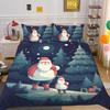 Christmas Printed Bed Cover King Size Polyester Home Textiles Teens Girl Cartoon Superior Bedroom Decor