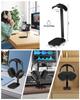 Suporte de Fone de Ouvido VICHYIE para AirPods com Barra de Suporte de Liga de Alumínio e Base Estável Compatível com a Maioria dos Fones de Ouvido Preto Máximo, Base Antiderrapante, -