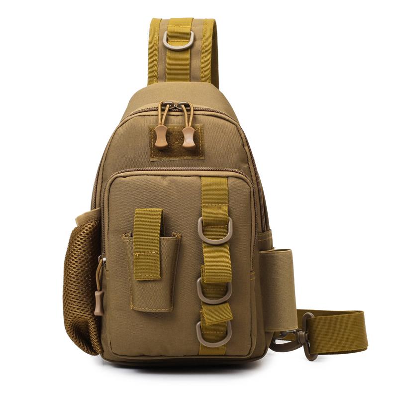 Ny Luya Brystveske Multifunksjonell Utendørs Sport Fritid Taktikk Lerret Crossbody-veske Vanntett Bærbar Oppbevaringsveske for Fiskestang