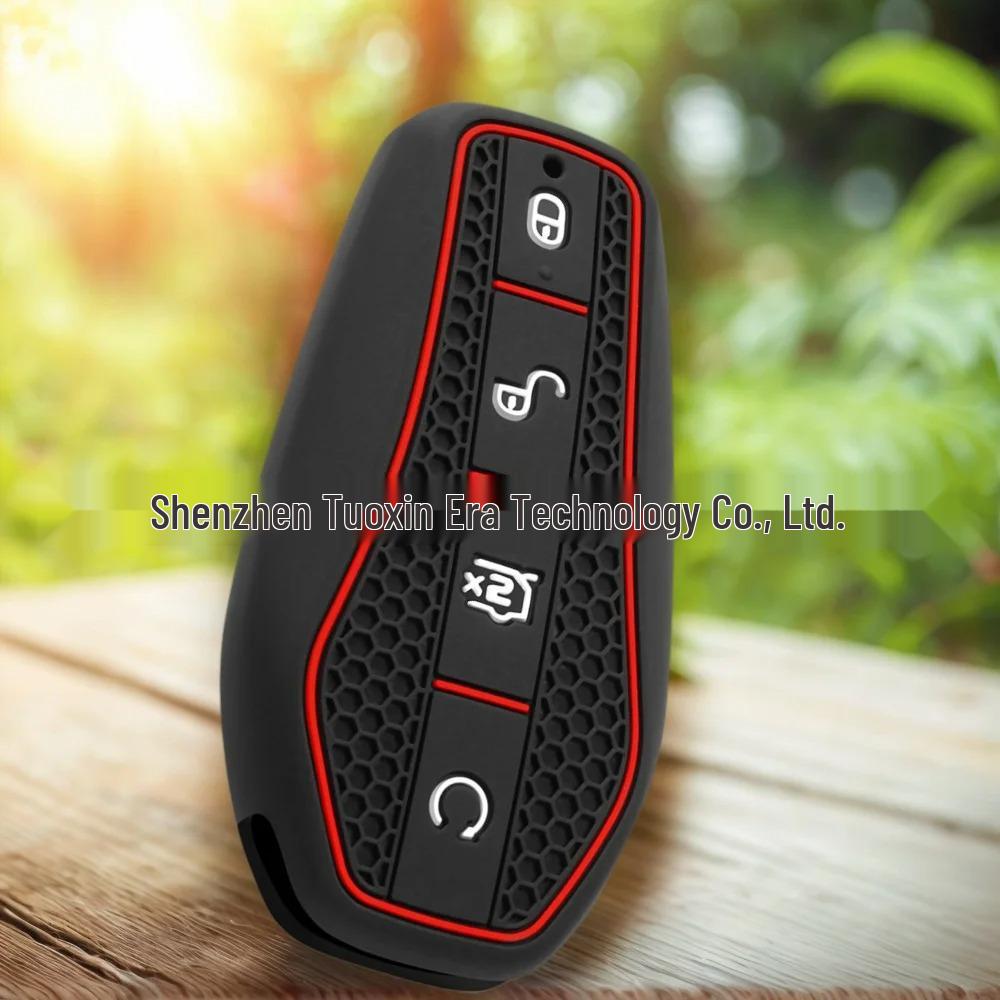 Compatible Silicone Half-Honeycomb Key Cover for BYD: Seagull, Qin Plus, Dolphin, Han EV, Tang DMI, Yuan Pro.