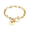 Personalized Stainless Steel Bracelet with Titanium OT Buckle and Heart Charm