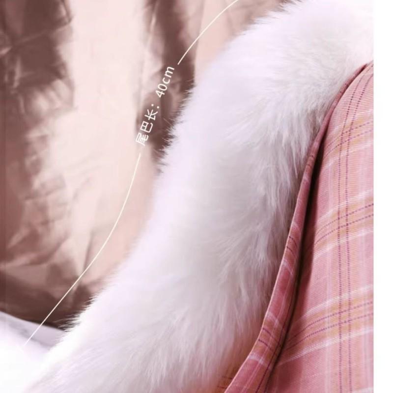 Detachable Fox Tail Silicone Anal Plug, Beginner Back Toy with Cat Tail Design