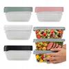 3x Food Containers 1200ml Food Box for School Work Set
