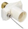 E27 Socket Adapter with Switch and Chain White
