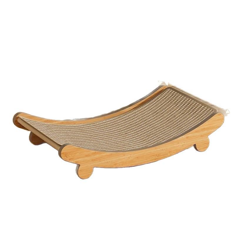 Sisal-Katzenbett & Kratzbaum-Kombination - Kratzfester Wellpappe-Liegesessel für Kätzchen