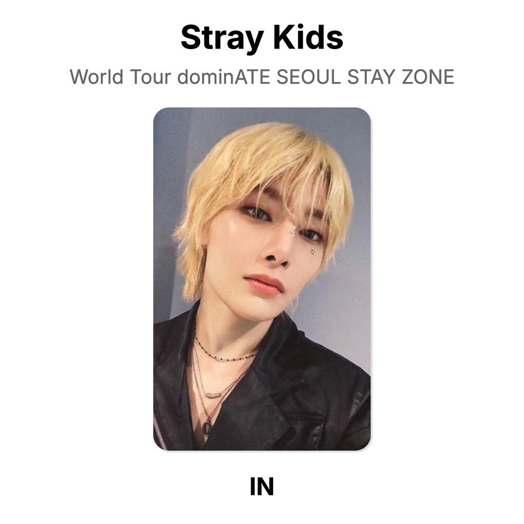 Stray Kids World Tour dominATE SEOUL STAY ZONE Official Photocard