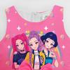 New Style Demon Hunter Girl Print Bowknot Children's Formal Dress