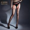 Sexy Women Thin Crotchless Stripe Stockings Sheer See Through Glossy Shiny Pantyhose Maid Tights Ol Party Dance Ootd Cos Fashion