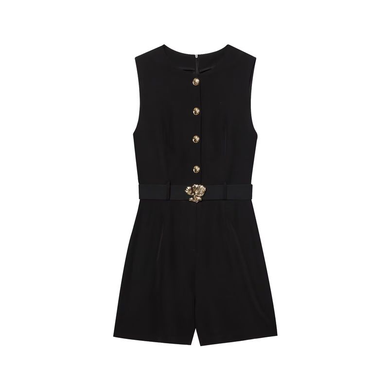 Jnleaog Spring New Arrival Women's Clothing Fashion Style French Fashion with Belt Crepe Jumpsuit 3279782800