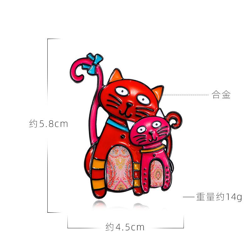 Cartoon personalized drip cat brooch niche drip animal corsage pin women's clothing accessories