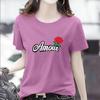 GMXIA Women's Fashion Casual Summer Spring Solid Color Print Short Sleeve O-Neck T-shirts and Loose Tops