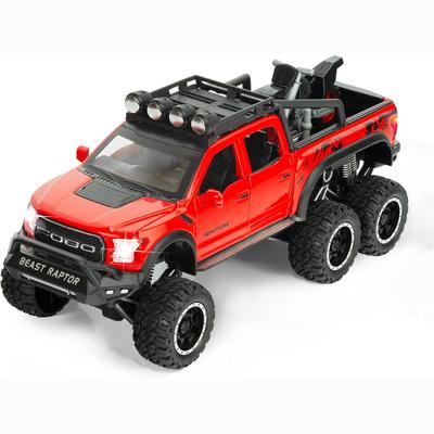 F150 Raptor tlakově lité kovové autíčko v měřítku 1/28, pickupy se zvukem a světlem pro děti od 3 let