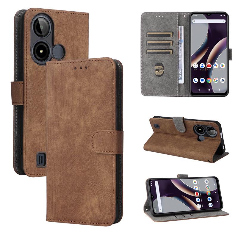 BLU C9 Flip Leather Phone Case with Card Slot & Anti-Theft Protection