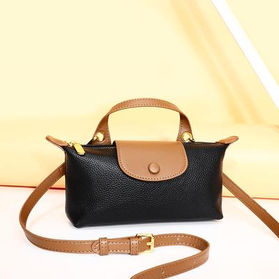 Leather Women'S Bags, Handbags, Niche One-Shoulder Messenger Bags, Dumplings.