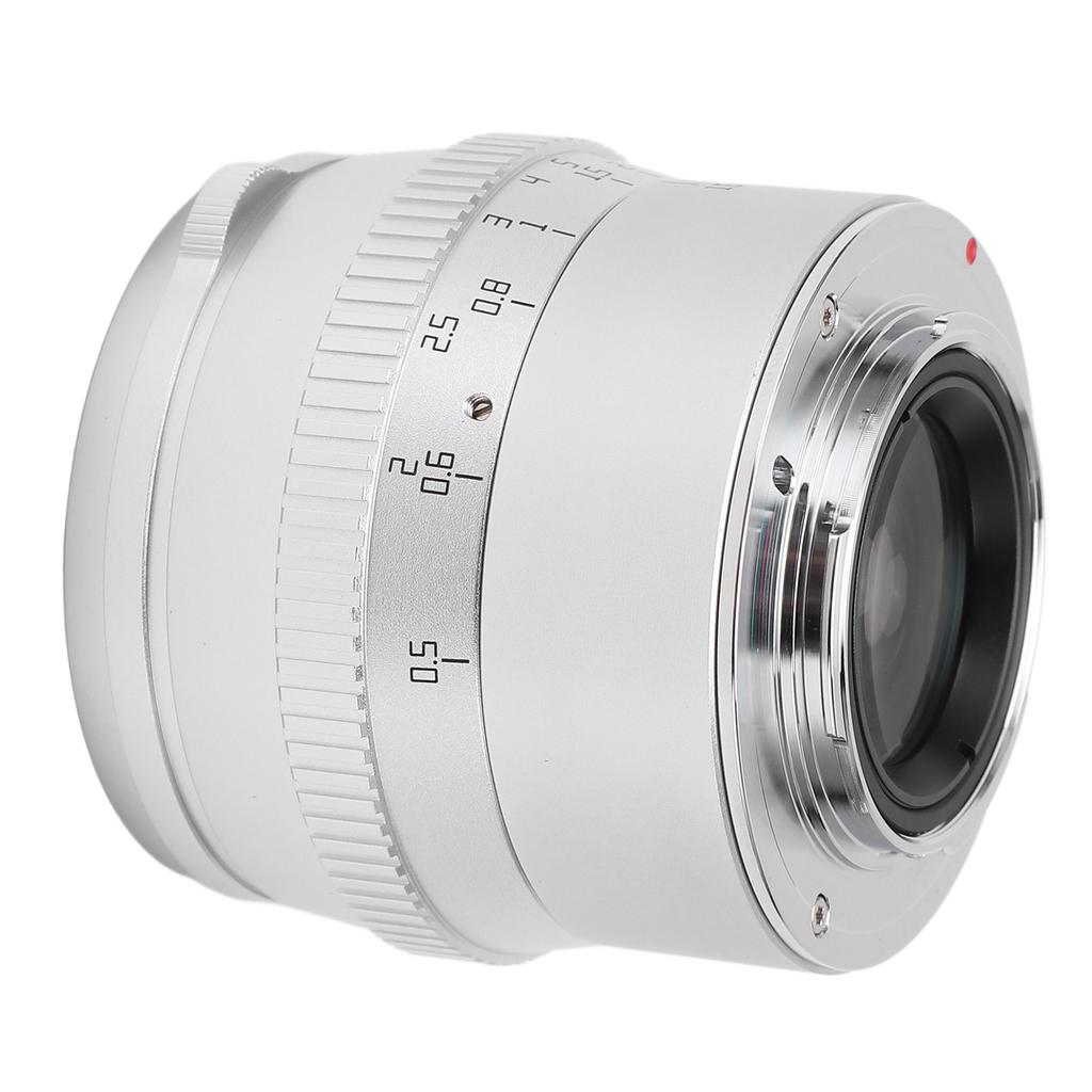 TTArtisan 50mm M43 Mount Large Aperture Lens F1.2 Aperture Silver Manual Portrait Lens for GH4 GH5