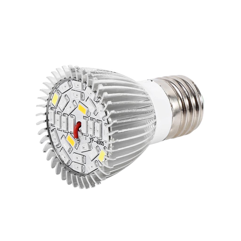 Grow Light Bulb, Full Spectrum E27 Plant Light, Led Grow Light for Seeding and Growing of Indoor Plants, Flowers and Garden
