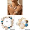 Geometric Resin Pendant Necklace With Electroplated Finish For Casual Women Accessory