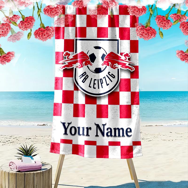 Name Custom RB Leipzig Print Beach Towel, Large Soft Quick Dry Towel for Beach Camping Swimming