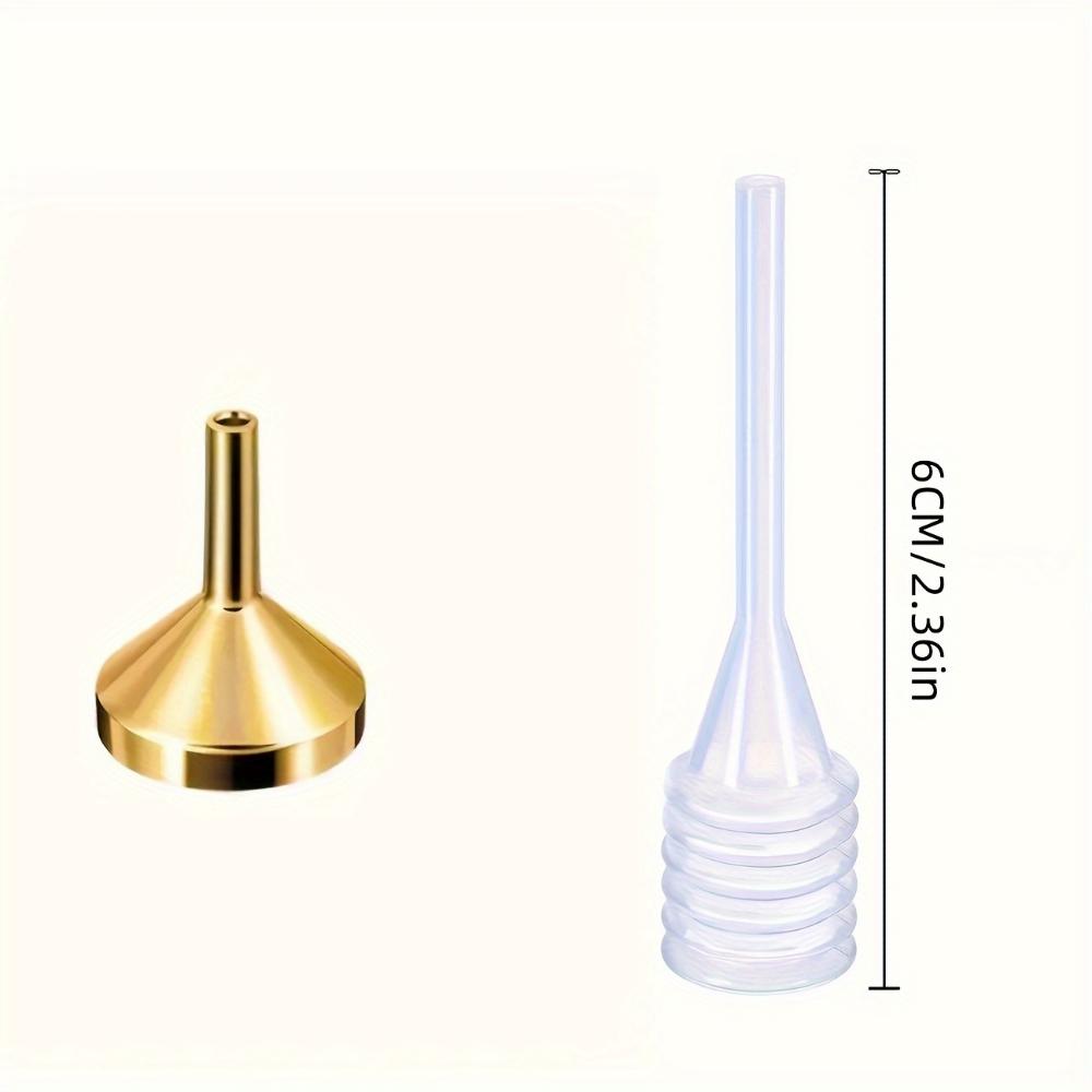 Small Metal Funnels and Straws for Perfume and Essential Oils In 2/3/5 Pieces, Which Are Convenient for Distributing and Adding Various Liquids