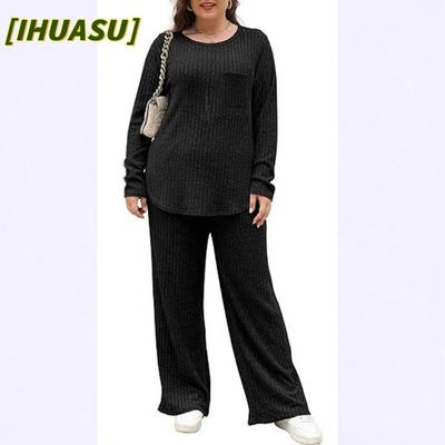 Women's Fashion Casual Long Sleeve O-Neck Pants Suits