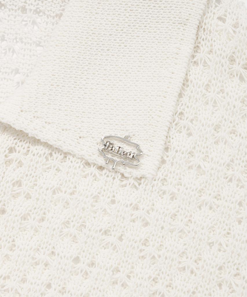 FALLETT Curly Collar Knit Ivory