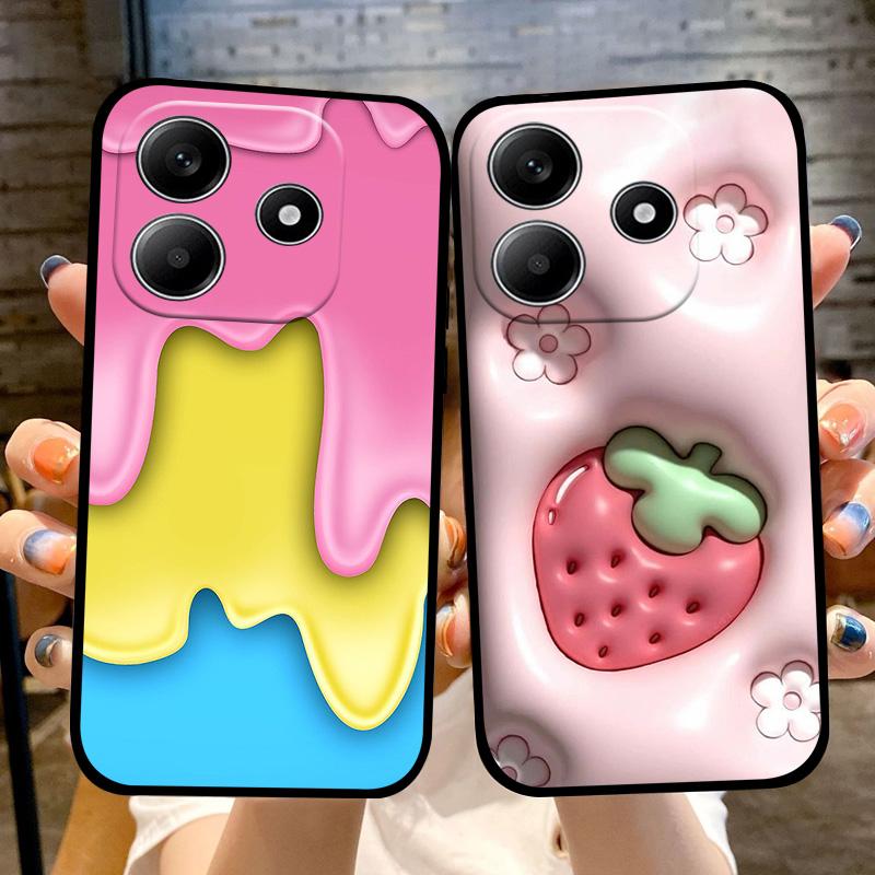 For Redmi Note 14 4G 5G Case Fashion Cute Protective TPU Soft Silicone Phone Cases Protector For Redmi Note14 Phone Bumper Cover
