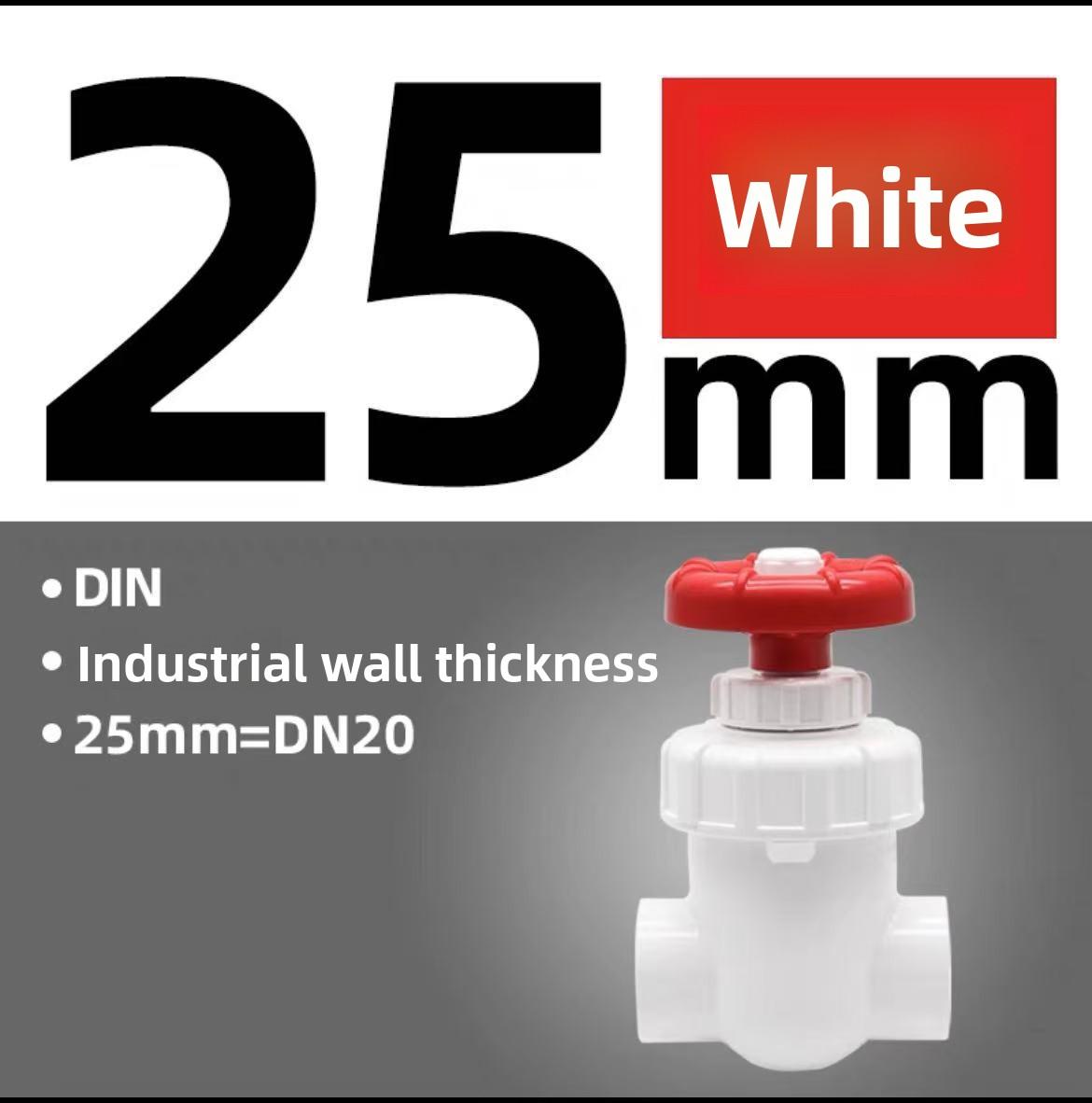 

Flowcolour 20/25/32/40mm Hi-quality UPVC Gate Valve Precision Flow Control PVC Sluice Valve Garden Irrigation Aquarium PVC Valve