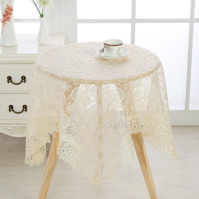 Lace Table Cloth Retro Embroidery Reception Tablecloths Decoration Party Valentine's Day Table Clothscountryside Wedding Holiday Round Table Fabric