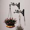 Wall Plant Hanger Metal Coated Wall-mounted Hook Rust-Proof Indoor Outdoor Bracket