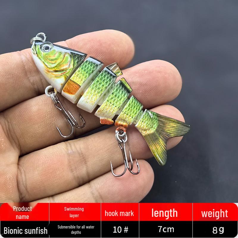 

Имитирующая многосуставную рыболовную приманку, 6 секций, 7 см, твердая искусственная приманка.