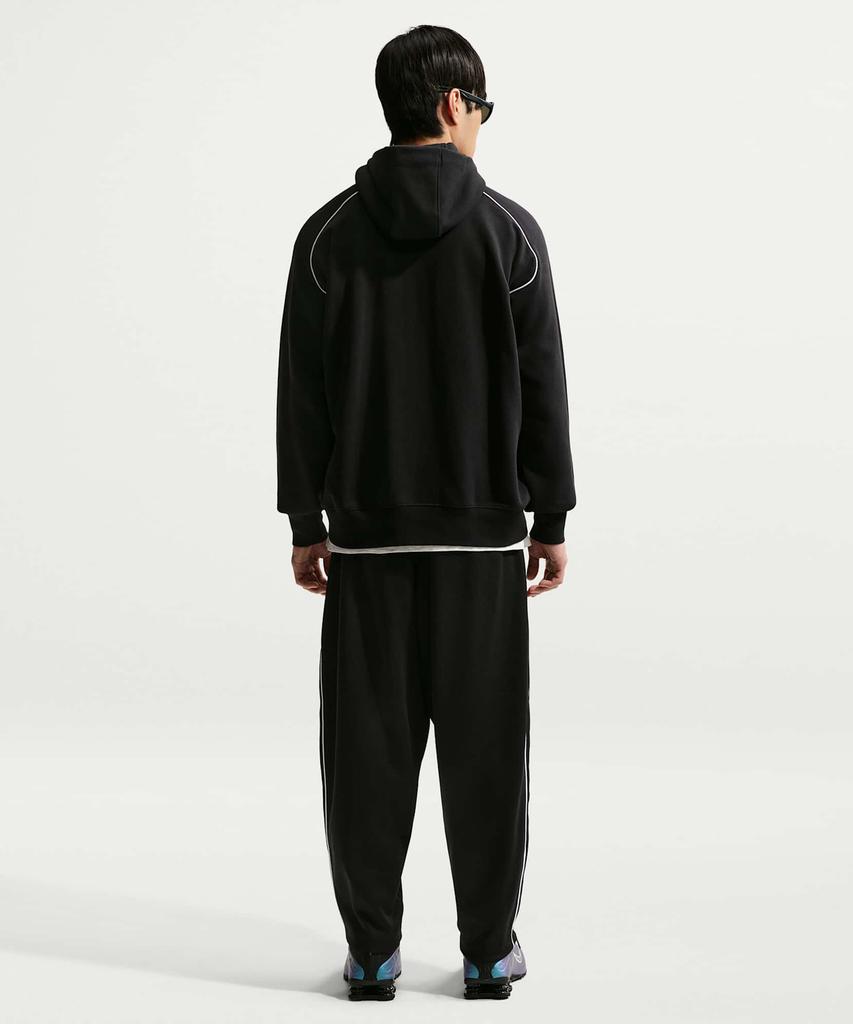 NIKE Sportswear Club Oversized Knit Track Pants M - Black:White:Black:White / Hv1416-010