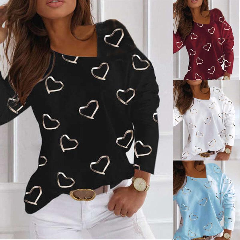 Buy Women Casual TShirt Print Long Sleeve Loose TShirt Pullover Top