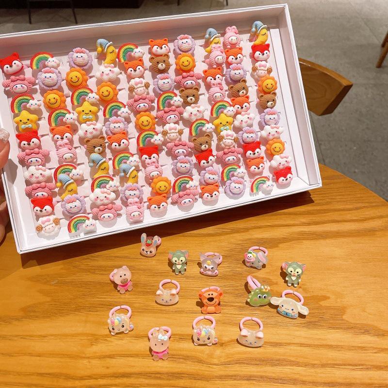 Kids' Cartoon Cute Adjustable Fruit Ring - Girls' Jewelry