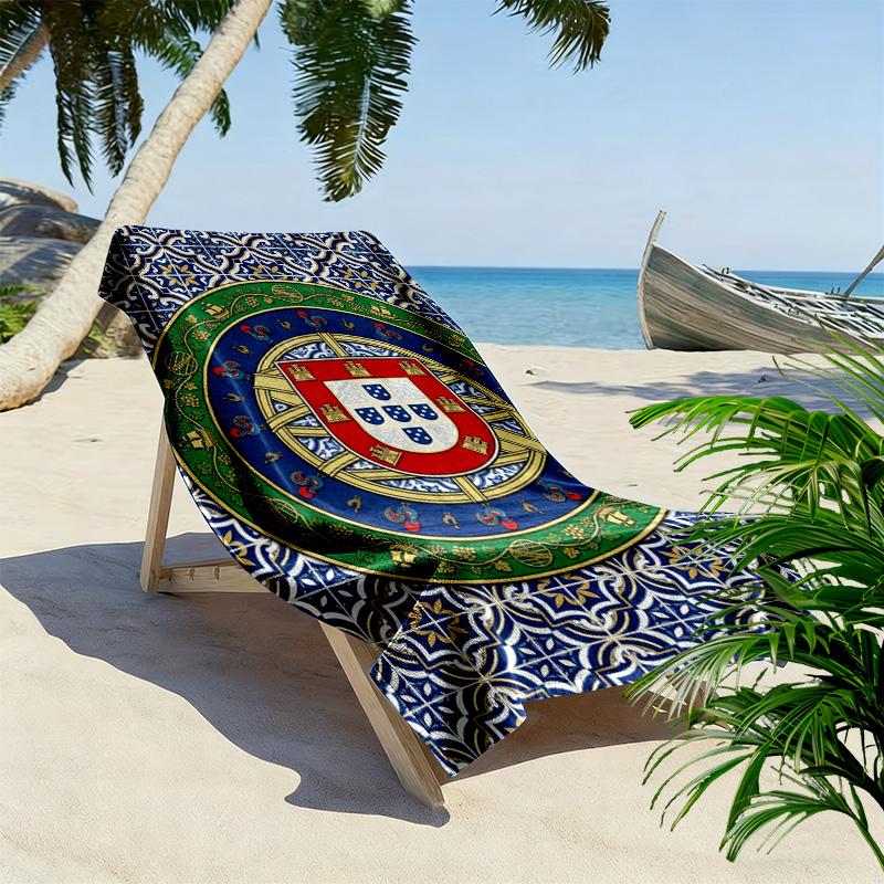 Portuguese Heritage Pride beach towel soft Portable for travel seaside quick-drying swim towel swim Comfort printing beach towel