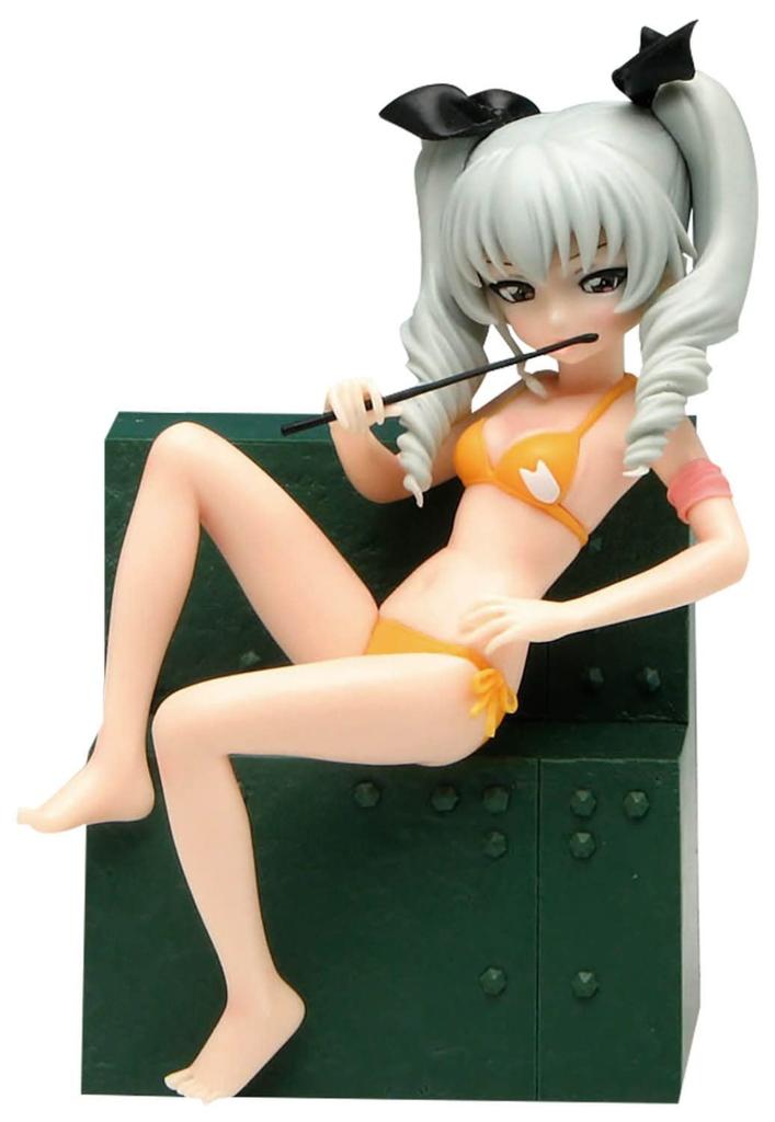 PLATZ Girls Panzer Anchovy Swimsuit Garupan 10th Anniversary Special Scale 28x4x12cm Molded Color Resin Kit & Ver. Edition! 1/10 GPSP-12