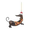 Acrylic Adorable Dachshund Car Hanging Ornament For Christmas Tree Home Decoration